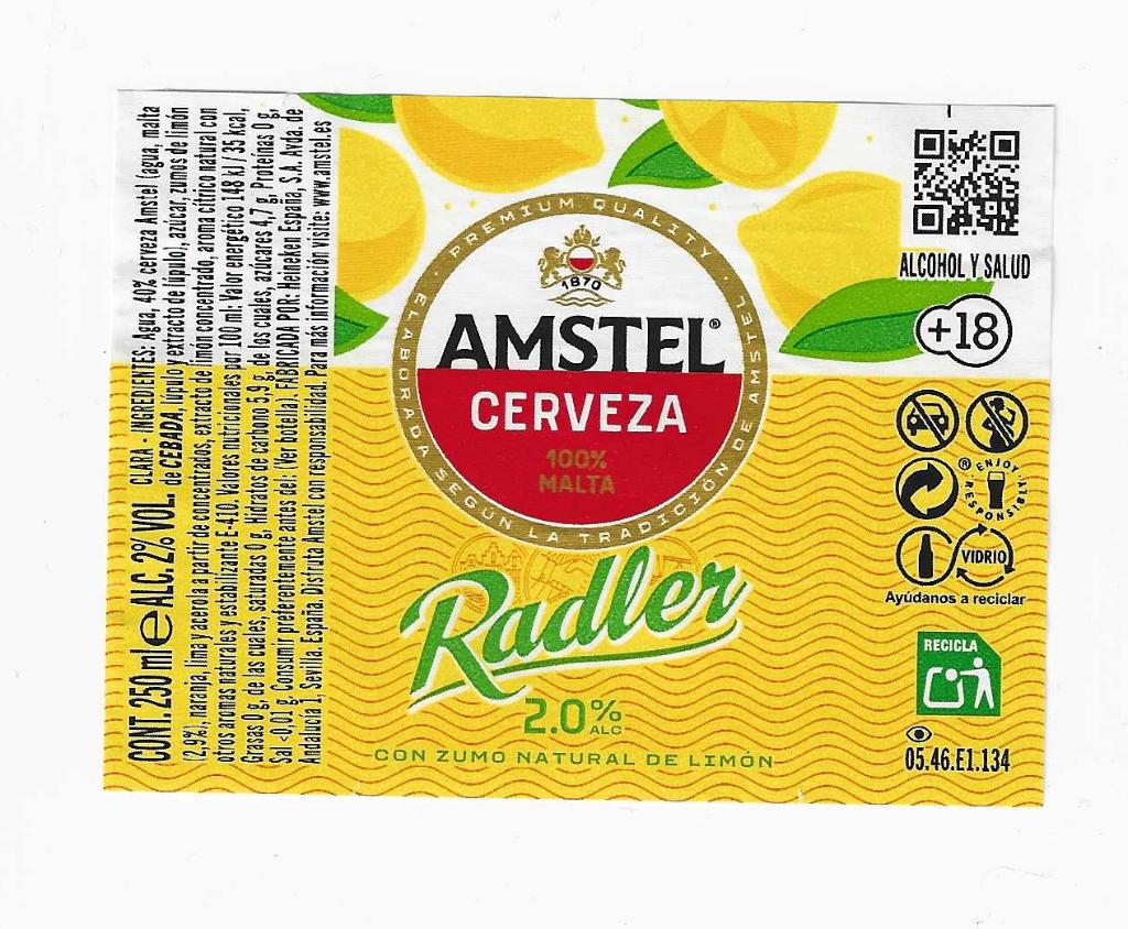 Amstel etiket -1-, Verzamelen, Biermerken, Ophalen of Verzenden, Gebruikt, Overige typen, Amstel