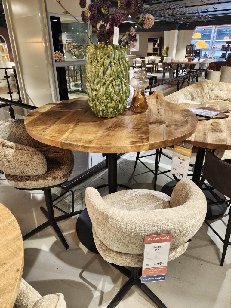 Stoere bartafel loft!, Rond, Nieuw, Vier personen, Ophalen