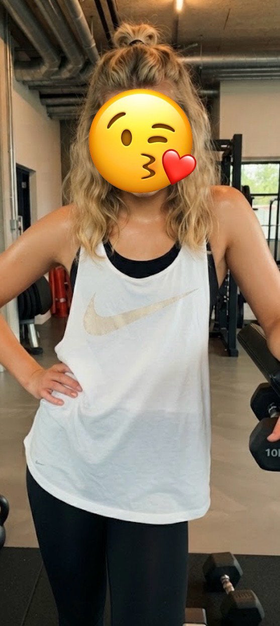 Nike Dri-FIT 2-in-1 Tanktop/Sporttop, Wit, Ophalen of Verzenden, Zo goed als nieuw, Maat 36 (S)