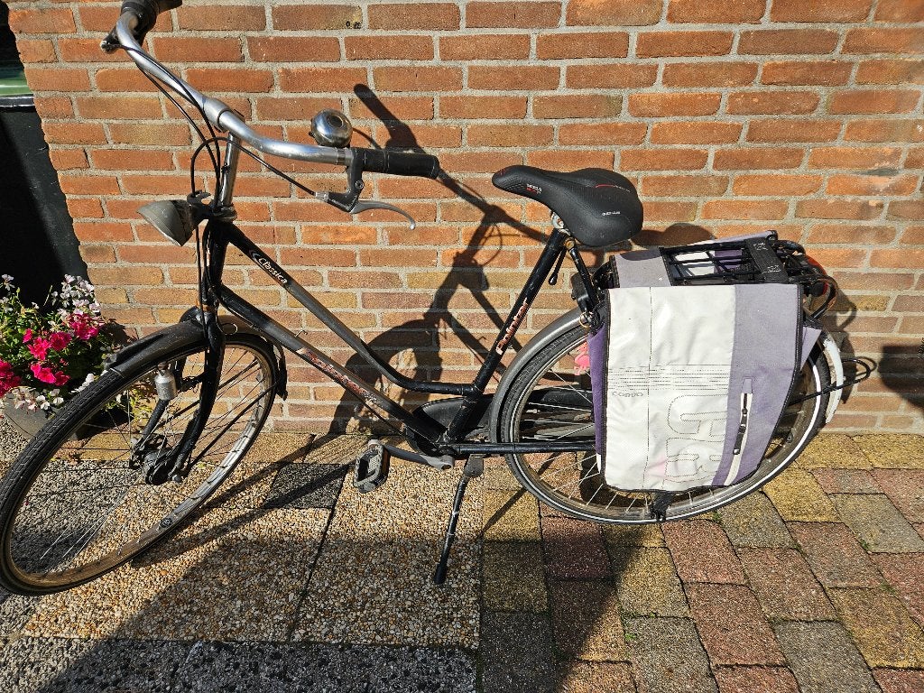 damesfiets 58cm met versnellingen, Fietsen en Brommers, Fietsen | Dames | Damesfietsen, Gebruikt, Velgrem, Versnellingen, 56 cm of meer