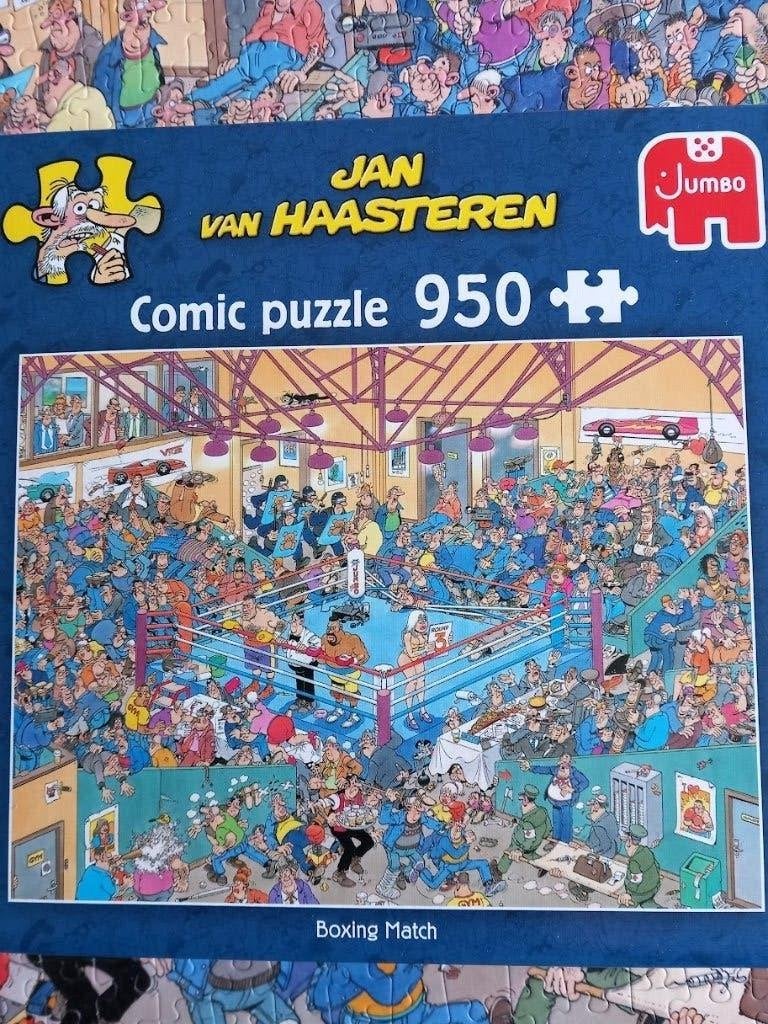 Jan van Haasteren. Bokswedstrijd, 950 stukjes., Ophalen of Verzenden, 500 t/m 1500 stukjes, Zo goed als nieuw, Legpuzzel