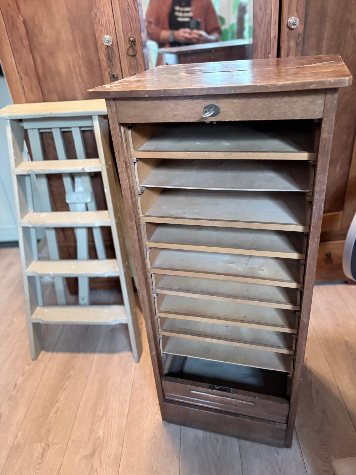 Vintage rolkastje, Ophalen, Minder dan 50 cm, 100 tot 150 cm, 25 tot 50 cm