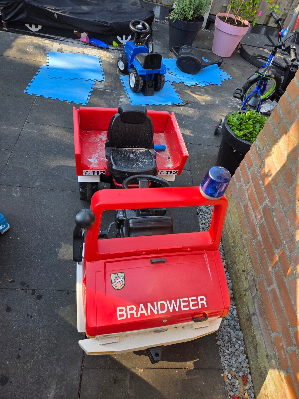 Rolly Toys Brandweerwagen - Volledig Werkend, Ophalen, Gebruikt, Trapvoertuig