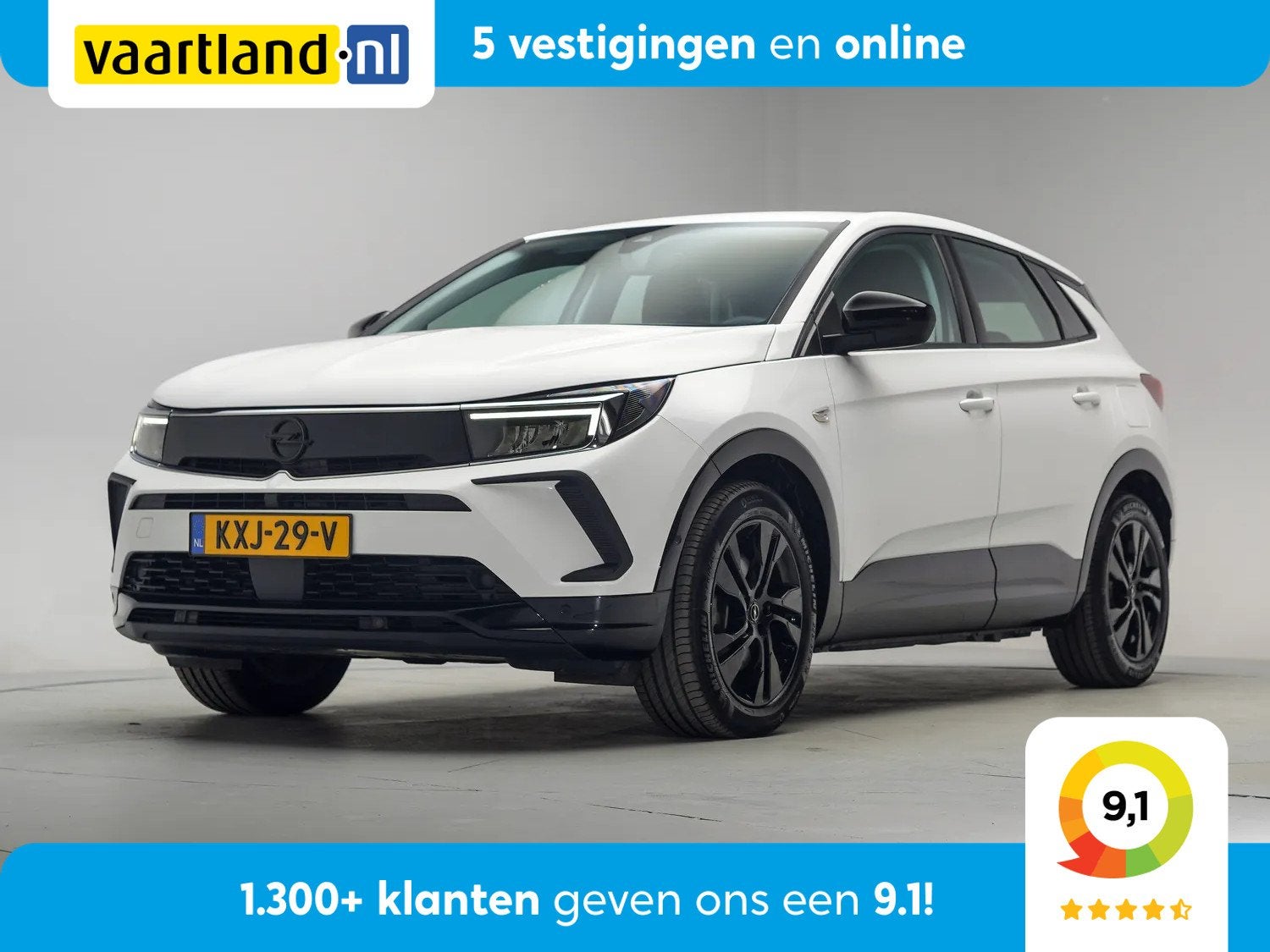 Opel Grandland 1.6 Turbo Plug-In Hybrid GS Line Aut. [ Adapt, Auto's, 4 cilinders, Wit, Bedrijf, Hybride Elektrisch/Benzine
