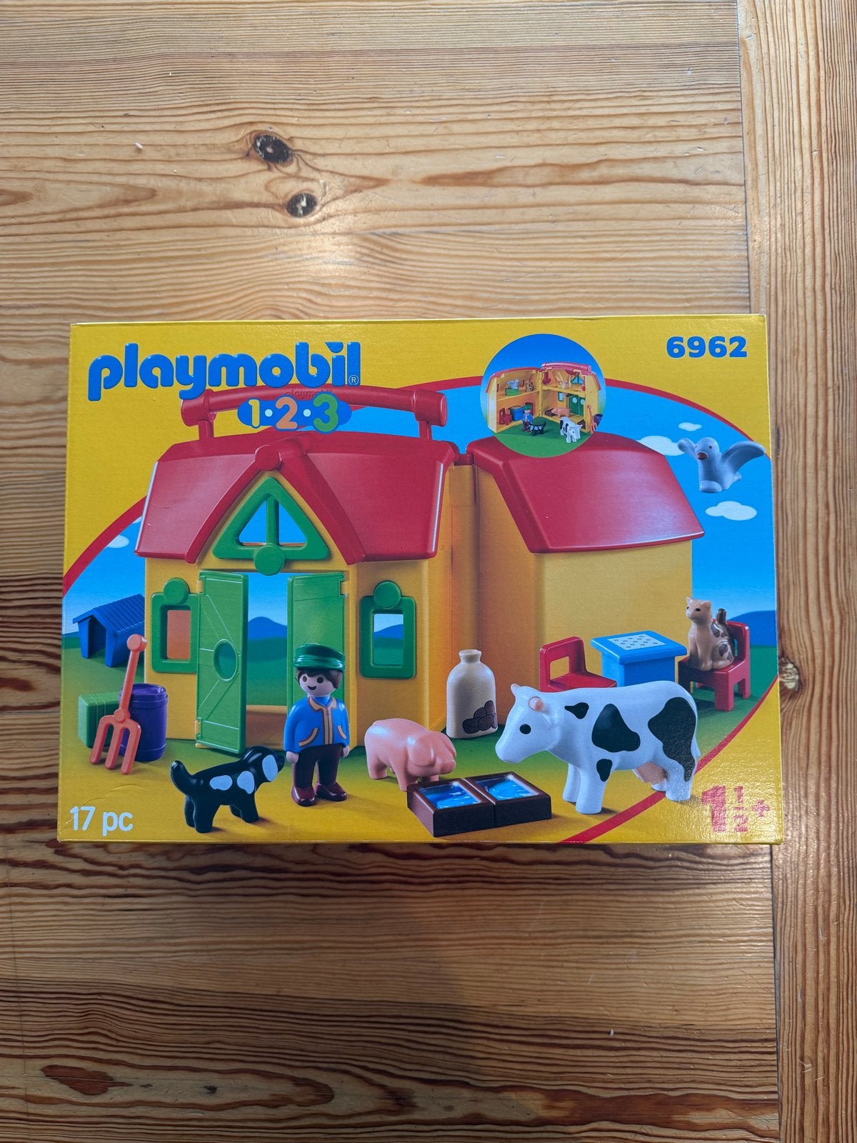 Playmobil 1.2.3 Boerderij met Dieren (Set 6962) - Nieuw, Kinderen en Baby's, Gebouw, 1.2.3, Nieuw, Complete set