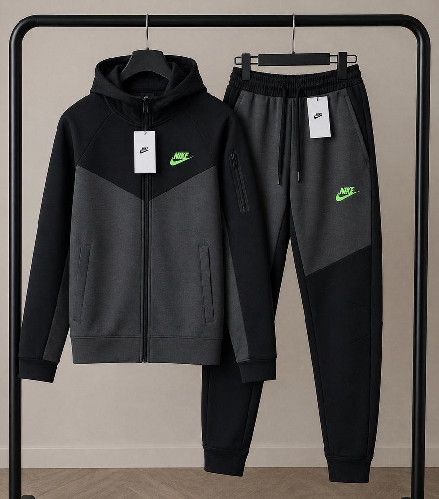 Nike tracksuit heren zwart grijs hoodie broek M - L - XL XXL, Zwart, Overige maten, Ophalen of Verzenden, Zo goed als nieuw
