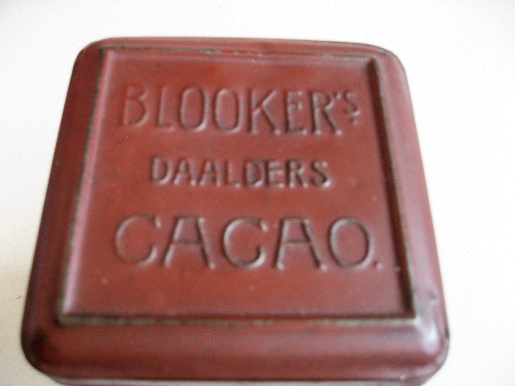 Groot vintage ponds blik Blooker 's Daalders cacao, Verzamelen, Blikken, Ophalen of Verzenden, Zo goed als nieuw, Overige, Overige merken