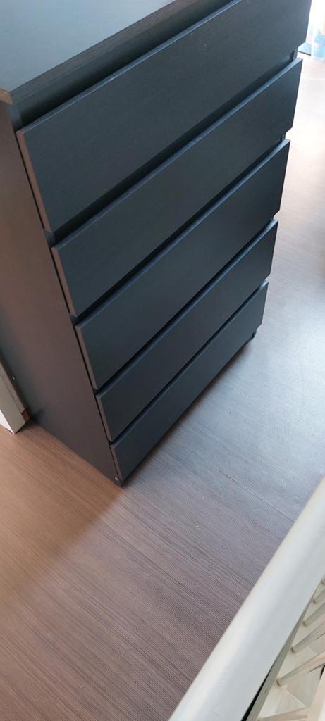 IKEA Ladekast - Donkerbruin, 70,5x40x112 cm, Ophalen, Gebruikt, 5 laden of meer, 100 tot 150 cm