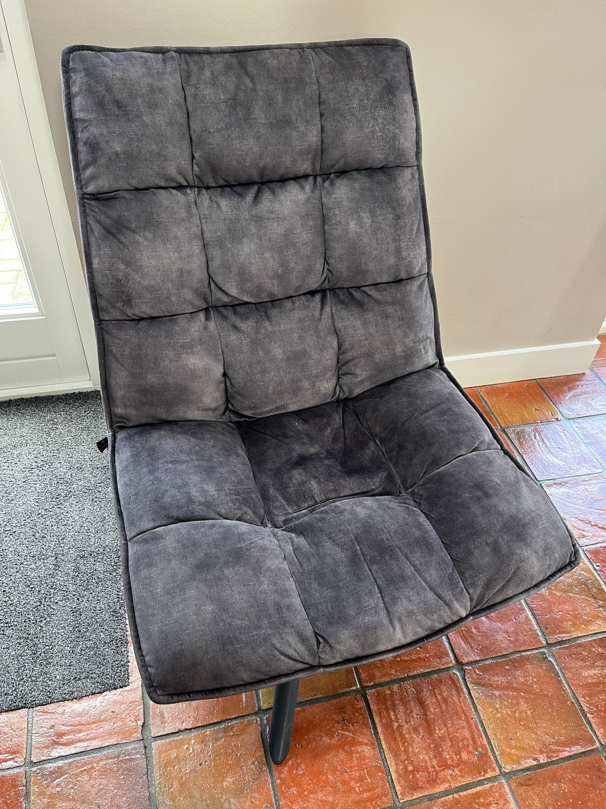 Comfortabele draaibare velvet stoelen, Ophalen, Twee, Zo goed als nieuw, Stof