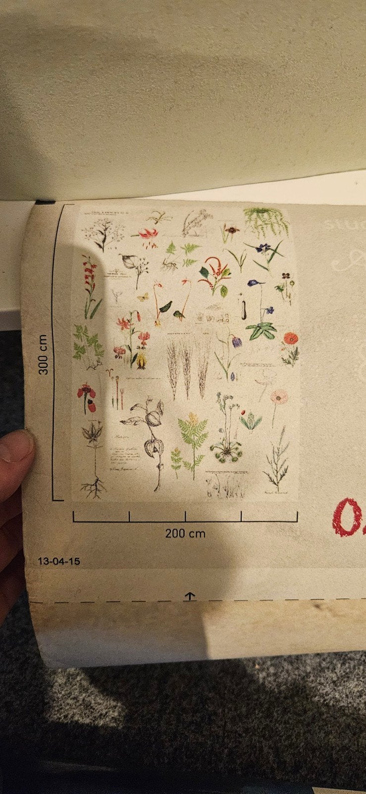 Fotobehang Studio Onszelf - Botanische print 200x300cm, Bloemen, Natuurlijk, Ophalen of Verzenden, Fotobehang