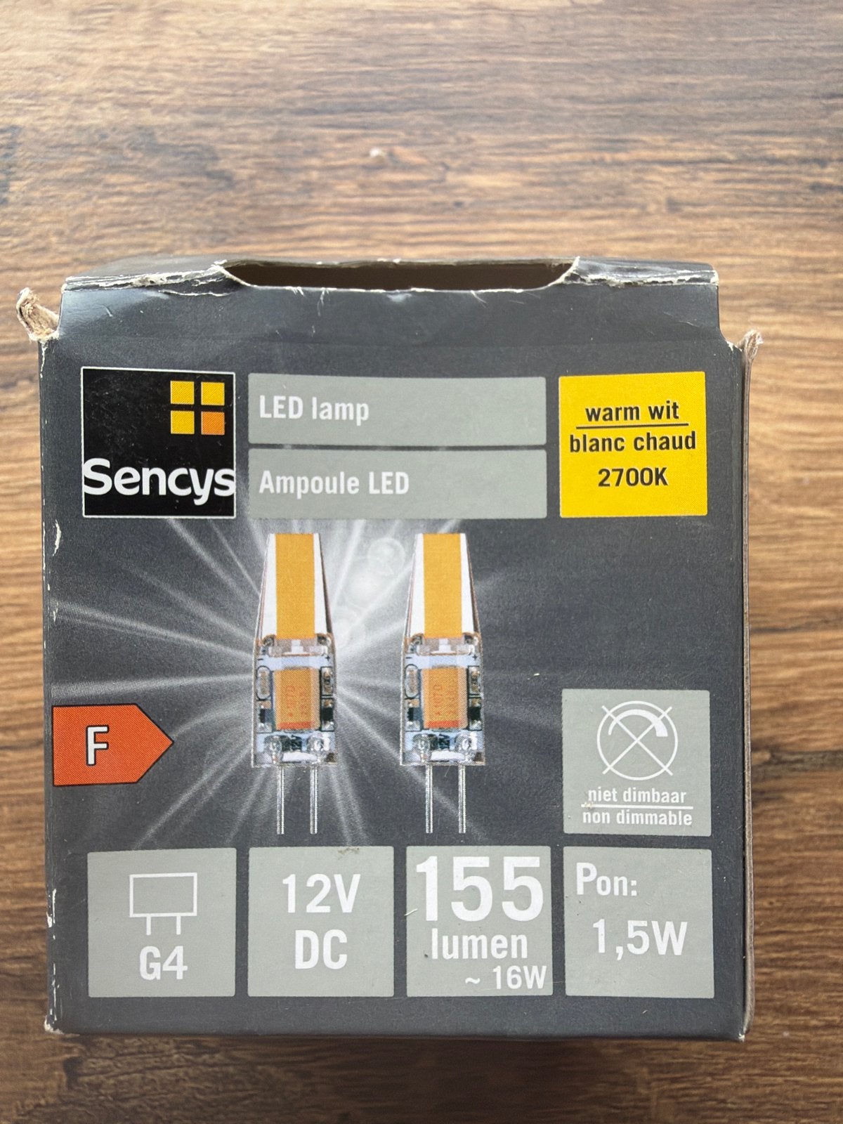 Sencys G4 LED lamp - niet dimbaar, warm wit 2700K, LED, Nieuw, Ophalen of Verzenden, Overige merken