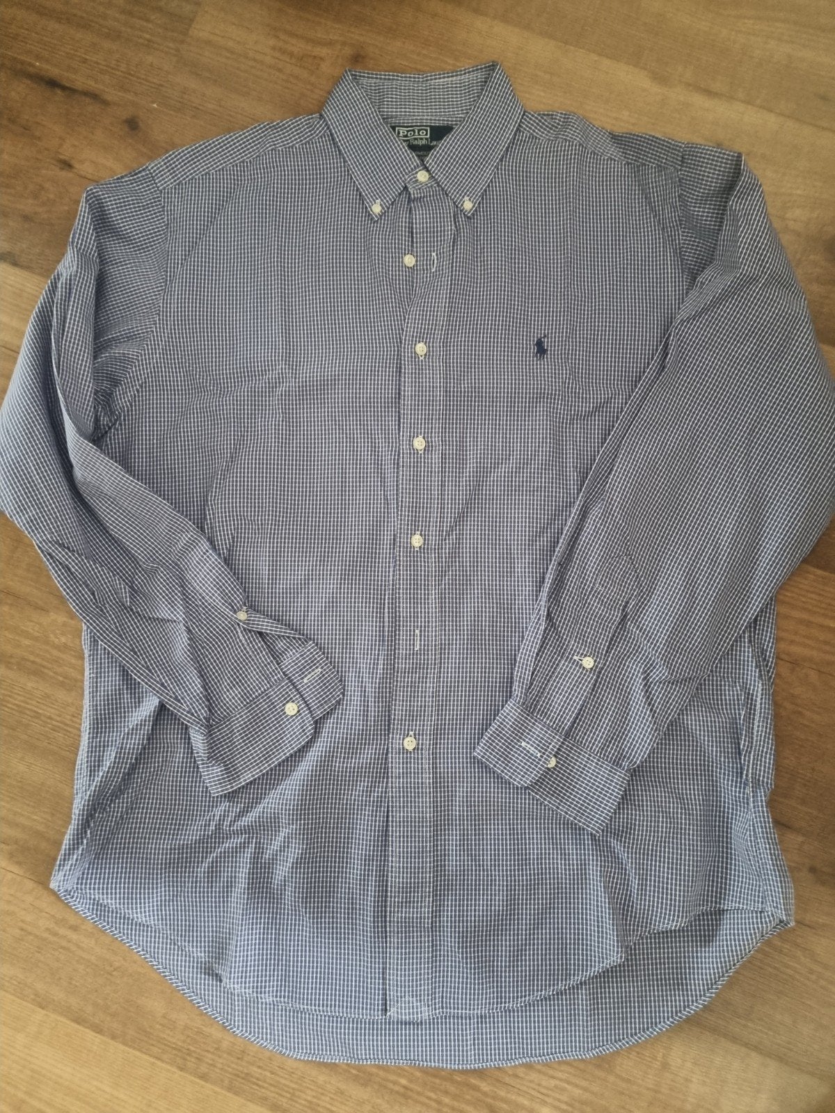 Ralph Lauren blouse overhemd mt XL / 16, Ophalen of Verzenden, Zo goed als nieuw, Blauw, Halswijdte 43/44 (XL)
