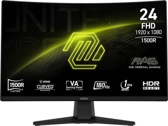 MSI MAG 242C - Full HD Curved Gaming Monitor - 180hz - 24, Computers en Software, Triple J Online, Info@triplejonline.nl, De Spinnekop 9
