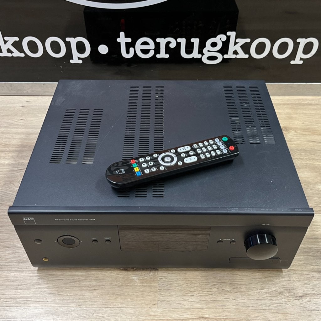 NAD AV Surround Sound Receiver T757 | 7.1-kanaals met 110W, NAD, Gebruikt, Info@nadelectronics.com, NAD Electronics
633 Granite Court
Pickering, Ontario L1W 3K1
Canada