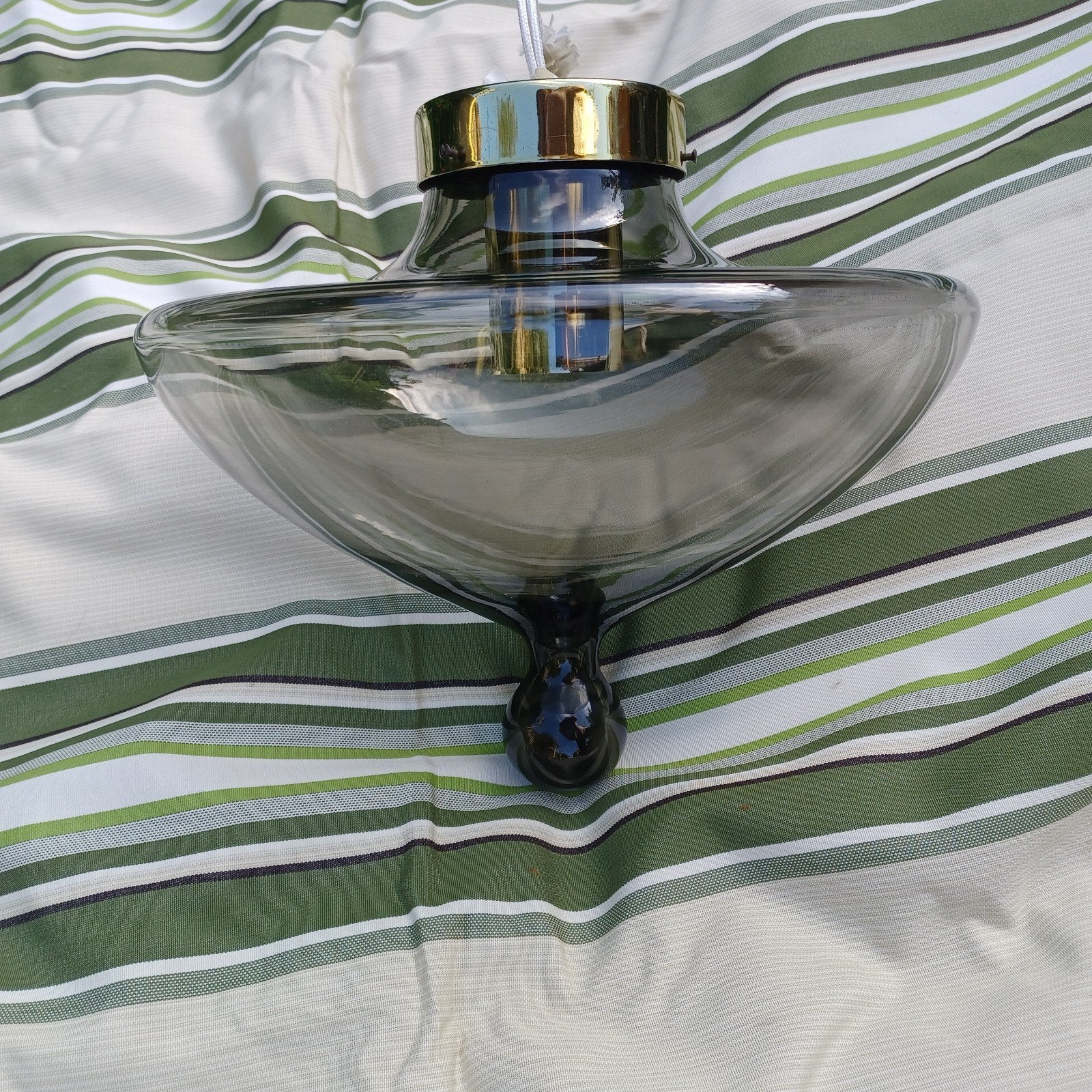 Vintage Raak Amsterdam plafondlamp, rookglas, jaren 70, Huis en Inrichting, Ophalen, Gebruikt, Vintage, E27 (groot)