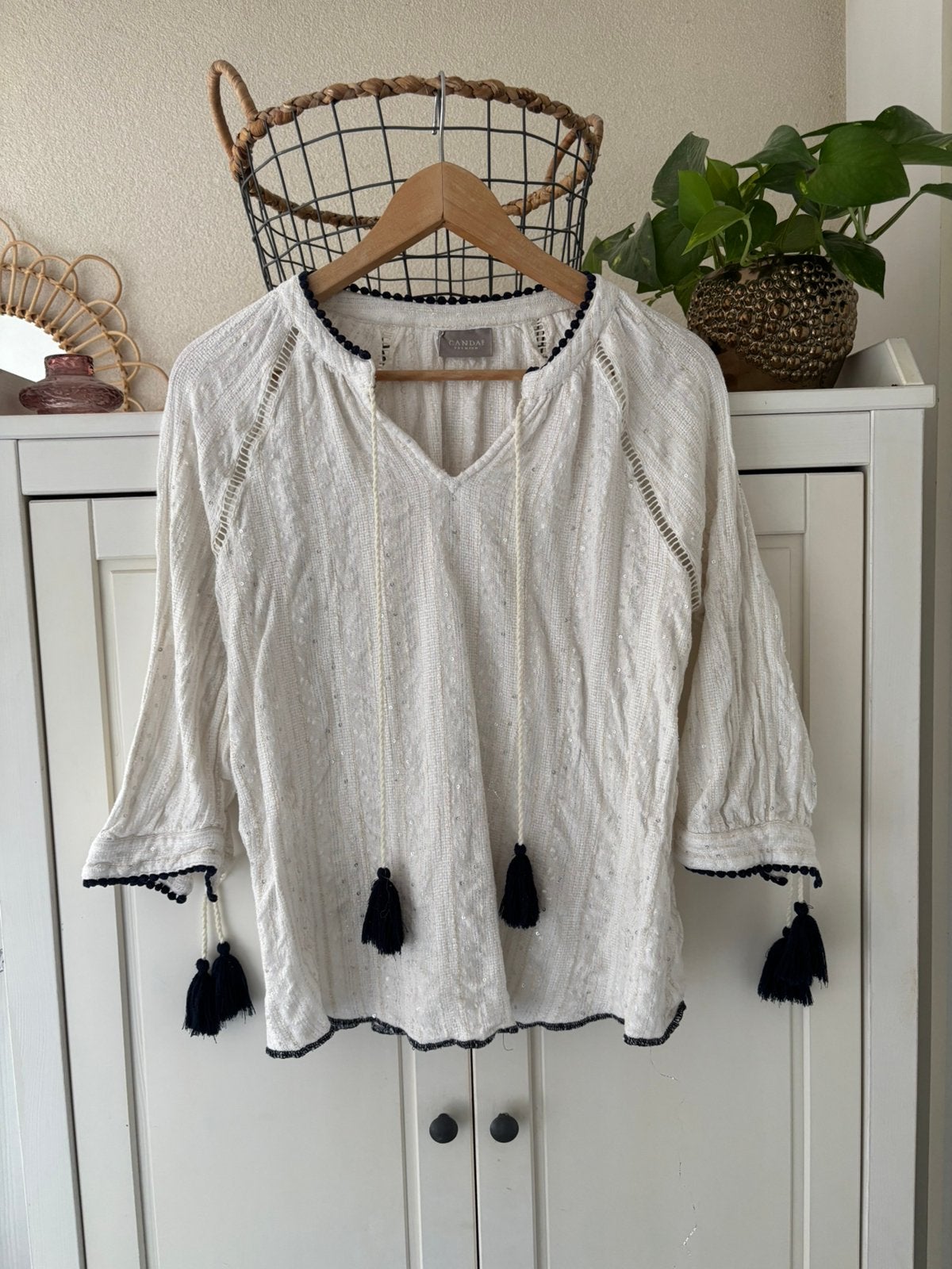 Canda blouse maat 40, Ophalen of Verzenden, Zo goed als nieuw, Maat 38/40 (M), Wit