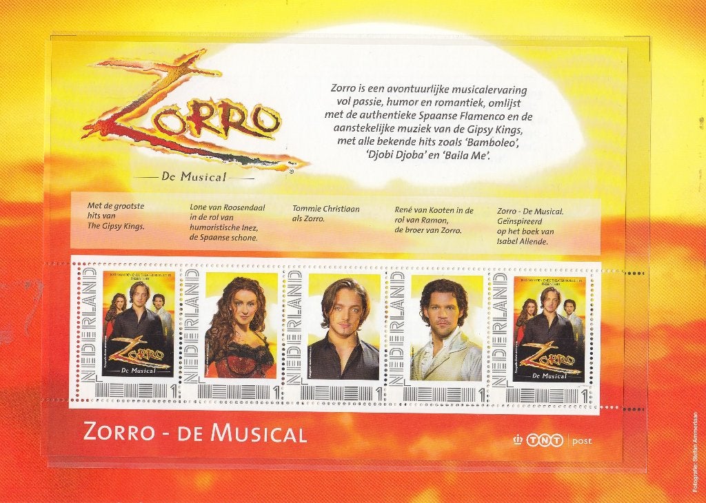 Nederland-PP1-32.9 -2010- Muziek- Zorro de Musical- Map- P, Ophalen of Verzenden, Na 1940, Postfris