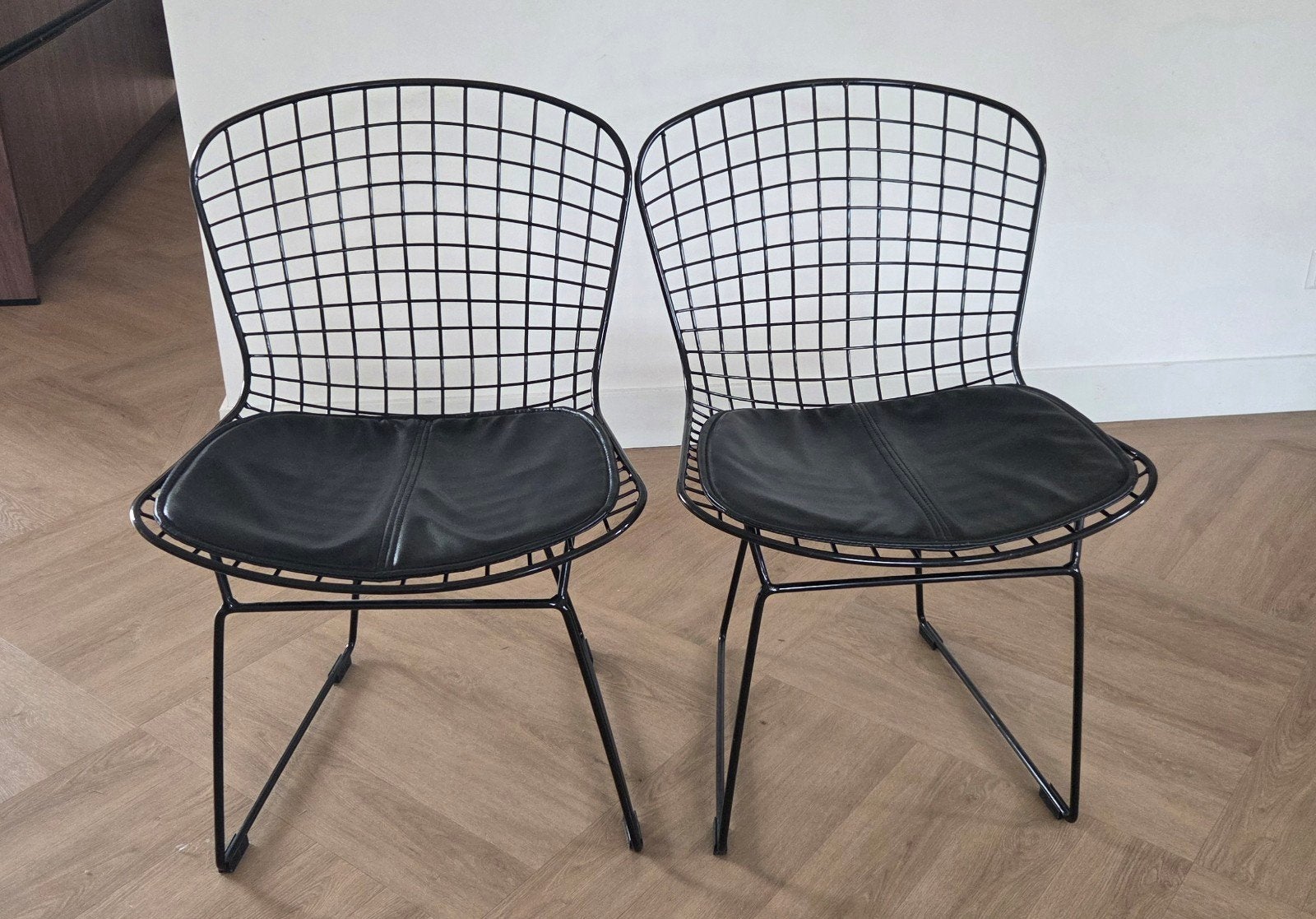 2x Bertoia draadstoel zwart (namaak), Ophalen, Twee, Draadstoel - Knoll Bertoia (namaak), Zwart