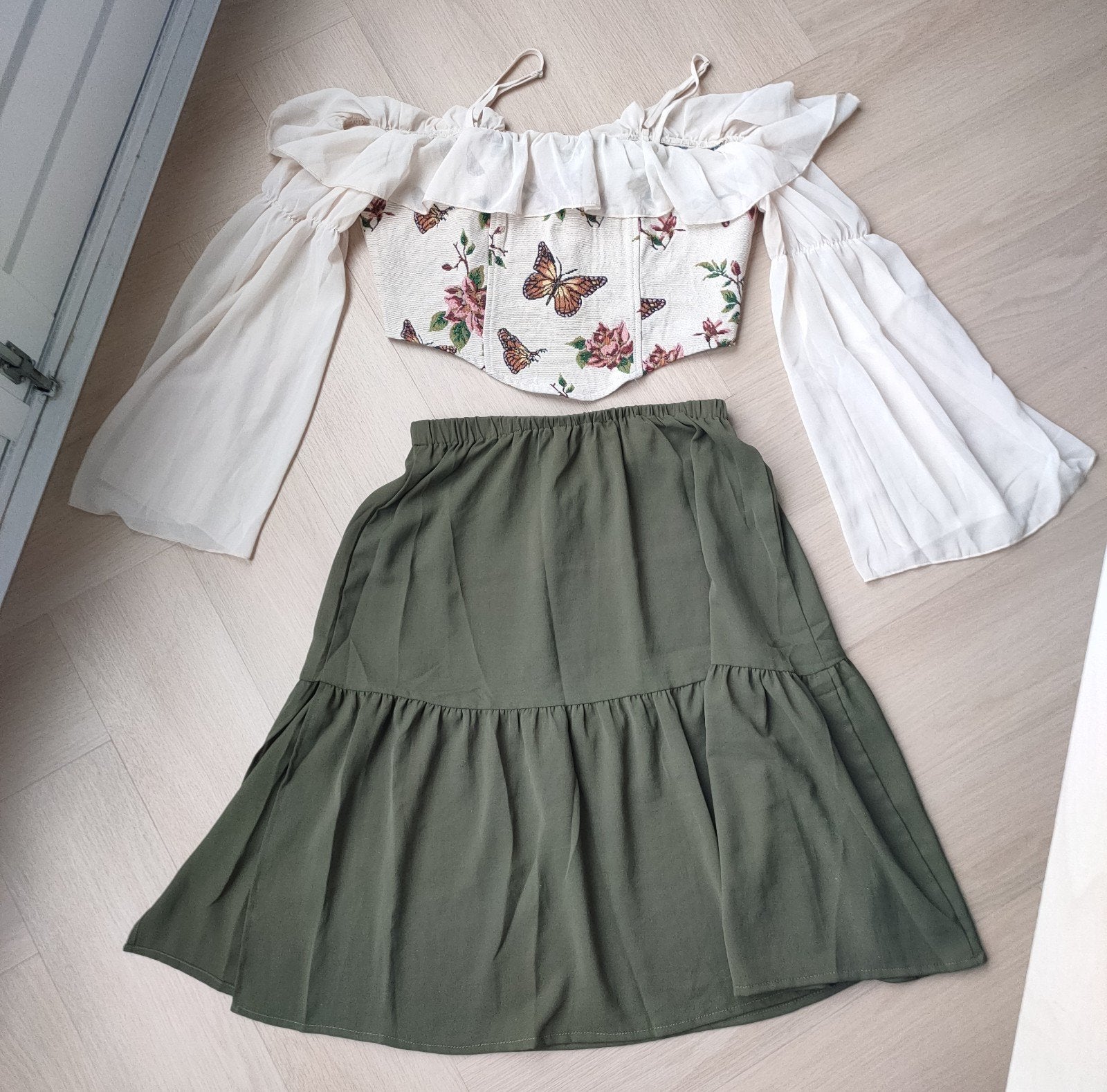 Fantasy set - Bustier met rok - Cider, Maat 38/40 (M), Meerkleurig, Ophalen of Verzenden, Zo goed als nieuw