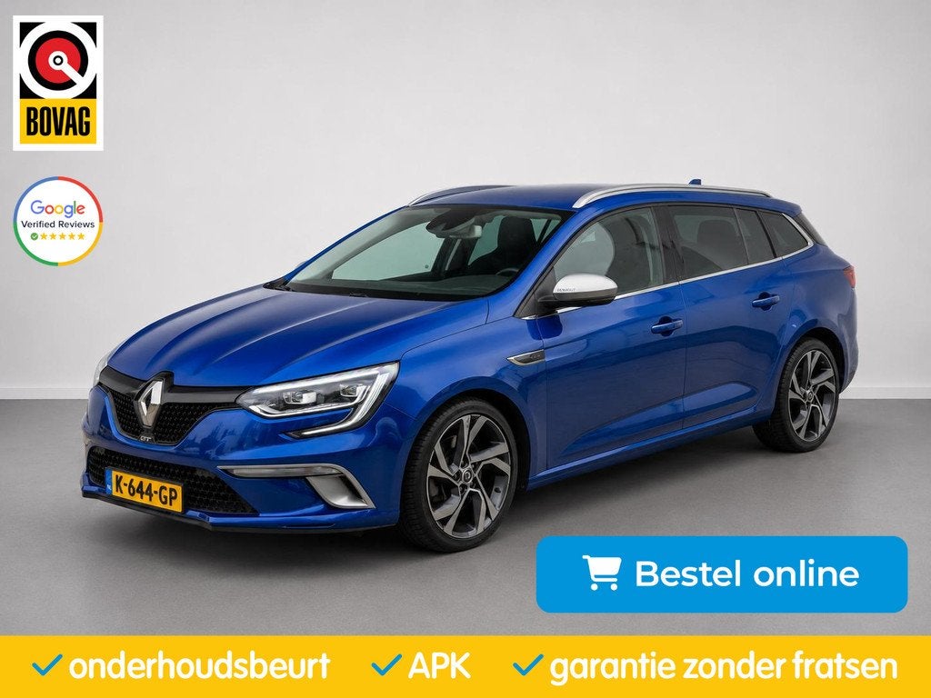 Renault Mégane Estate 1.6 TCe GT 205PK |Schaalstoelen|Lane-, Auto's, Renault, Gebruikt, Euro 6, 4 cilinders, Met garantie (alle)