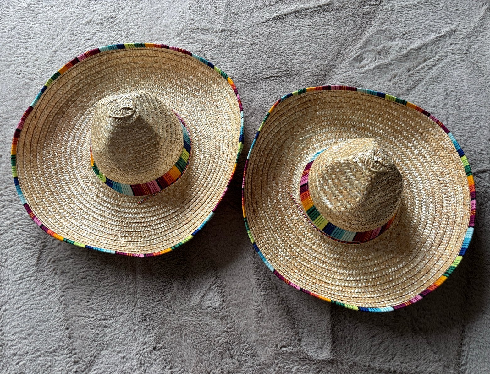 Sombrero - Mexicaanse meerkleurige strohoed, Ophalen, Zo goed als nieuw, Hoed of Pruik, Carnaval