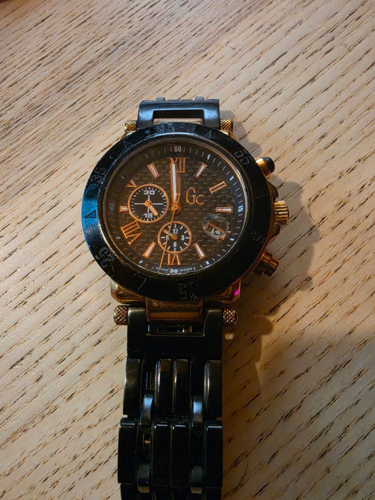 GC Guess Collection 47000G Chronograaf – Swiss Made, Ophalen of Verzenden, Staal, Overige merken