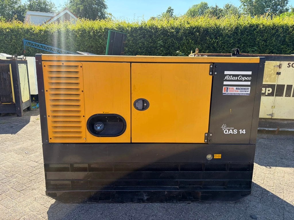 Atlas-Copco QAS 15 kVA stamford aggregaat generatorset