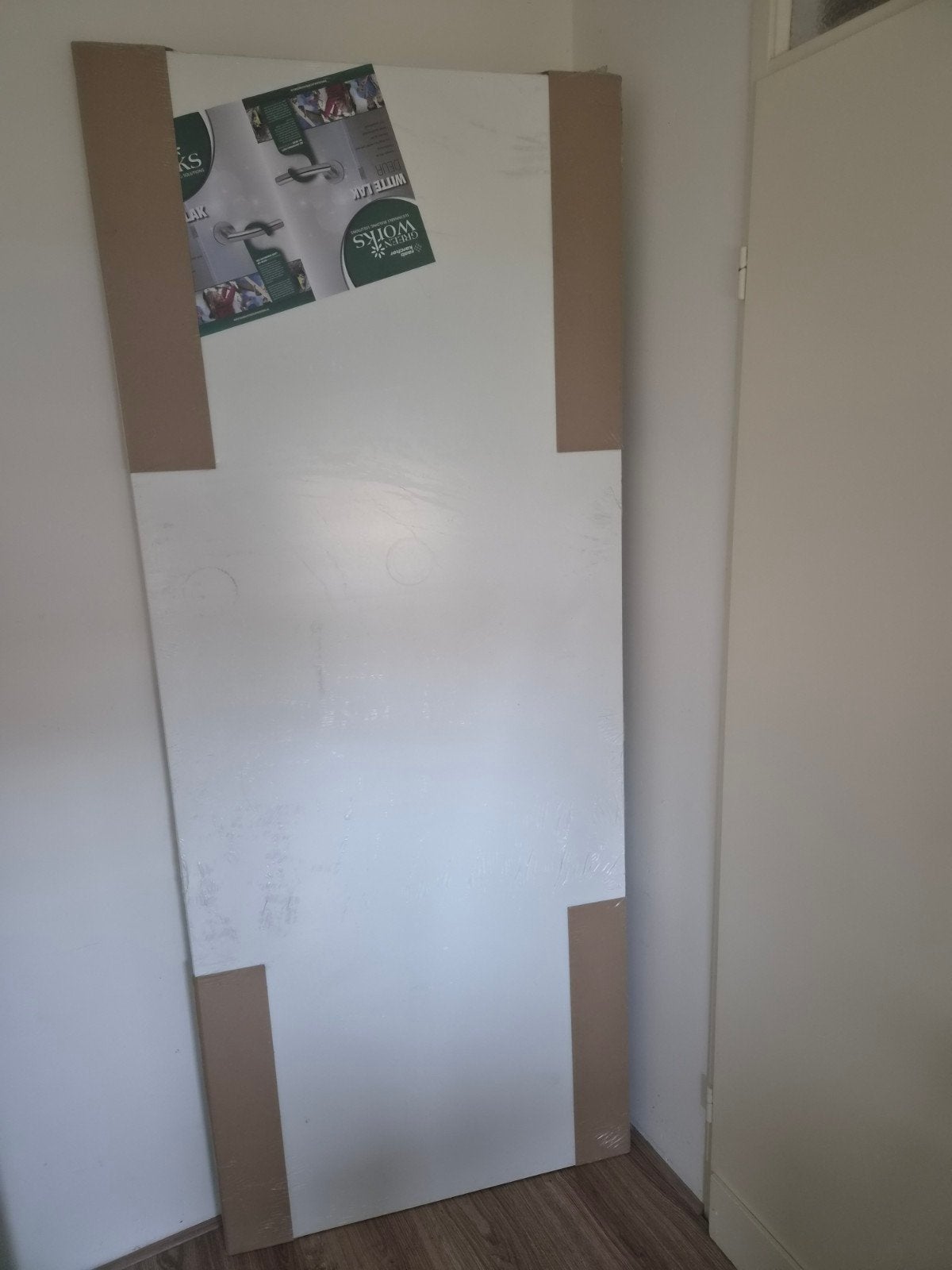 Greenworks nieuwe witte lak opdekdeur, Ophalen, 80 tot 100 cm, 215 cm of meer, Binnendeur
