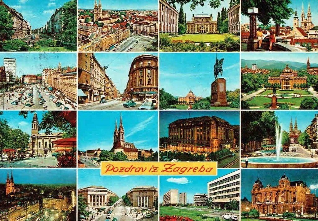 Joegoslavie 1970 Zagreb Groeten Zegel > Linz Oostenrijk, Verzenden, 1960 tot 1980, Gelopen, Stad of Dorp