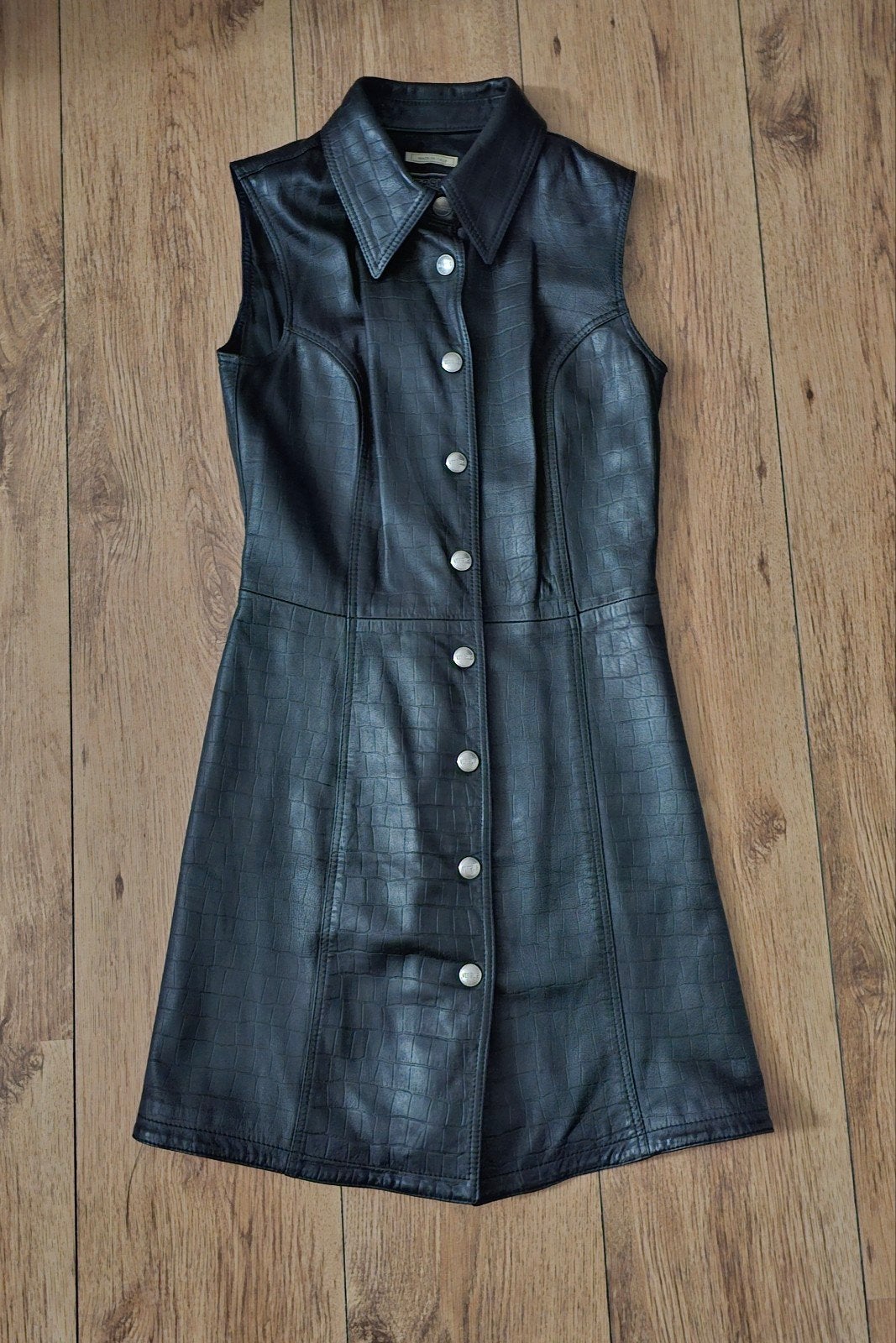 Vintage Versus Gianni Versace leren gilet/jurk, Kleding | Dames, Versus Gianni Versace, Zwart, Ophalen of Verzenden, Maat 34 (XS) of kleiner