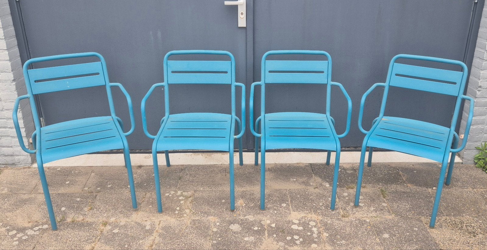 Originele EMU Star design tuinstoelen met armleuningen, Ophalen, Gebruikt, N.v.t, Metaal