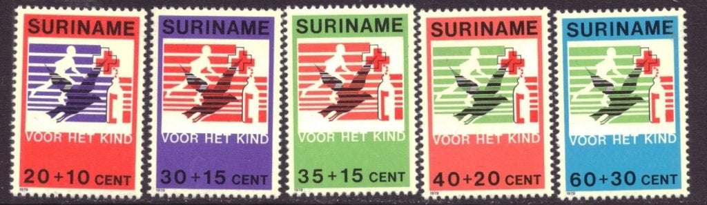 Suriname 1979 - Kinderpostzegels - ZB 186-190, Postzegels en Munten, Postzegels | Suriname, Ophalen of Verzenden, Postfris