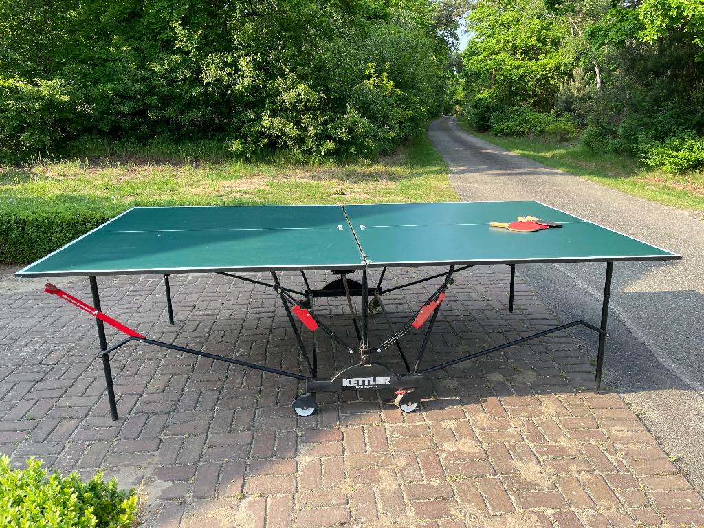 Kettler tafeltennistafel inklapbaar en verrijdbaar, Ophalen, Gebruikt, Tafel Indoor, Verrijdbaar
