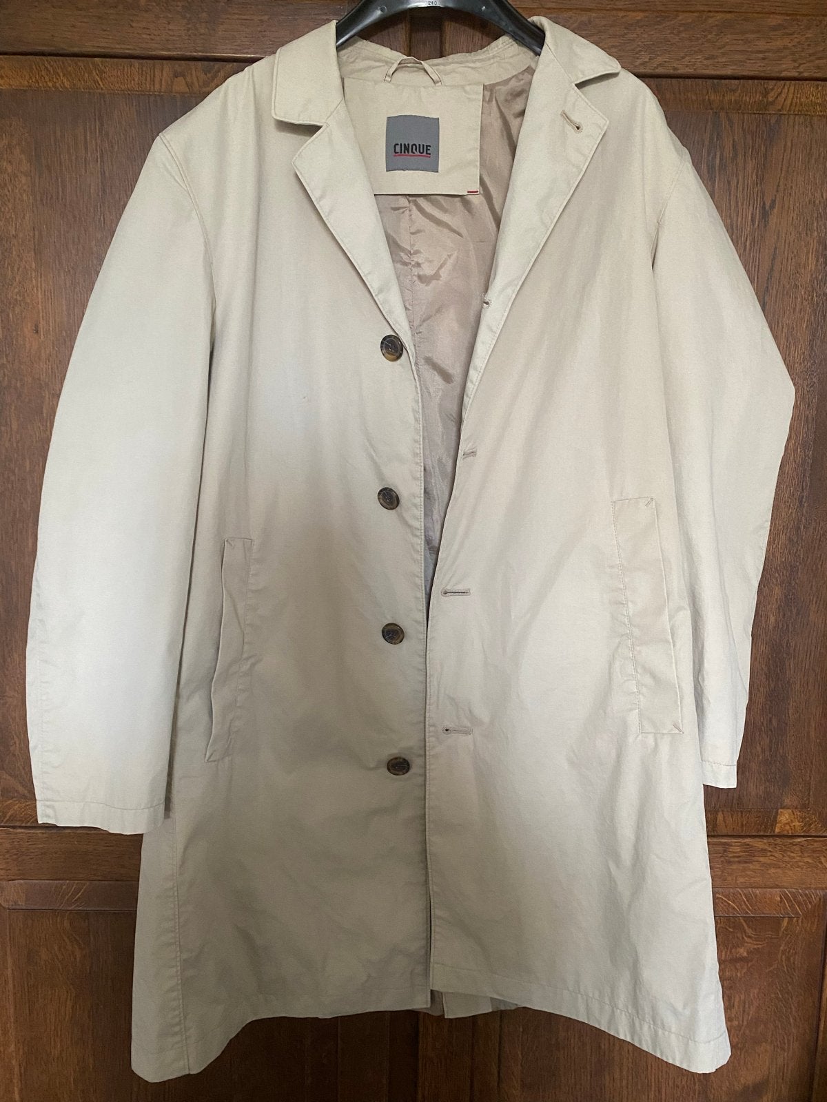 Cinque heren trenchcoat - Beige -, Ophalen of Verzenden, Zo goed als nieuw, Maat 46 (S) of kleiner, Beige