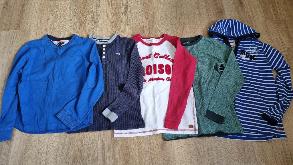 4 longsleeve en trui mt 152-158 Retour Petrol Tommy Hilfiger, Ophalen of Verzenden, Shirt of Longsleeve, Jongen, Tommy Hilfiger