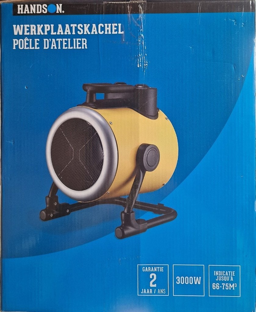 Handson werkplaatskachel van 3000 Watt, Ophalen, 30 tot 80 cm, Kachel, Minder dan 60 cm