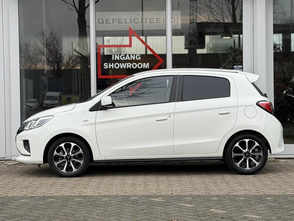 MITSUBISHI Space Star 1.2 71pk CVT Dynamic | Cruise Control, 12 maanden, Stof, Gebruikt, Wit