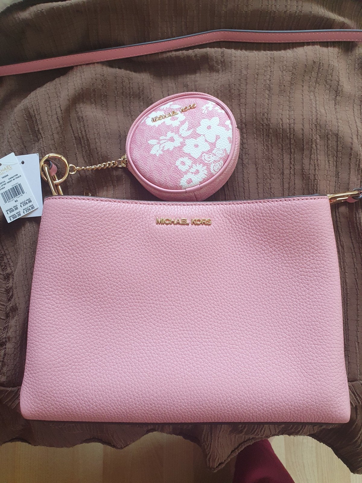 Michael Kors roze tas + portemonneetje – NIEUW, Ophalen of Verzenden, Nieuw, Roze, Schoudertasje