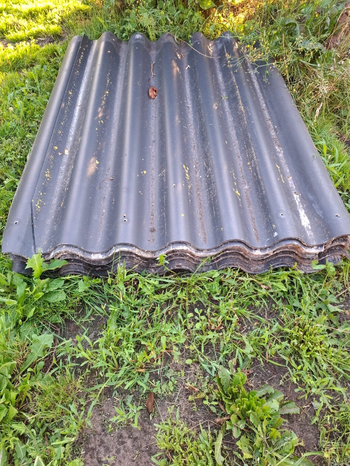 GRATIS: Golfplaten (geen asbest) - 6,5 stuks, 108x152cm, Ophalen, Gebruikt, Zwart, 15 m² of meer