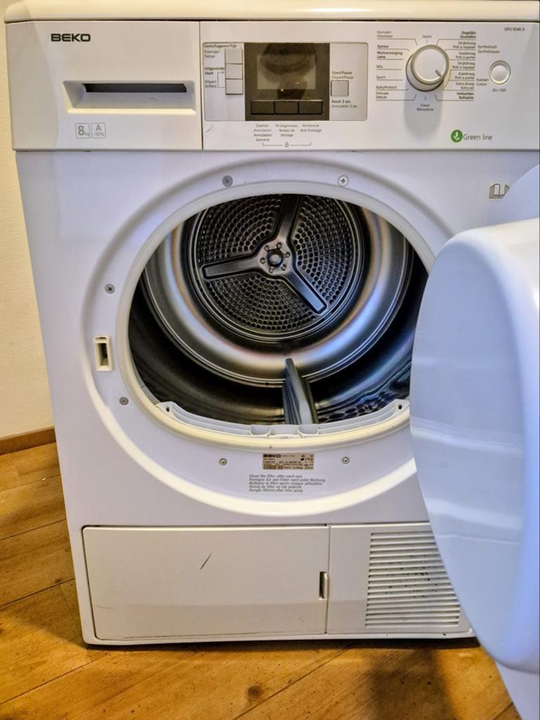 Beko wasdroger, in goede staat, werkt met een warmtepomp, Witgoed en Apparatuur, Wasdrogers, 6 tot 8 kg, Gebruikt, Overige typen