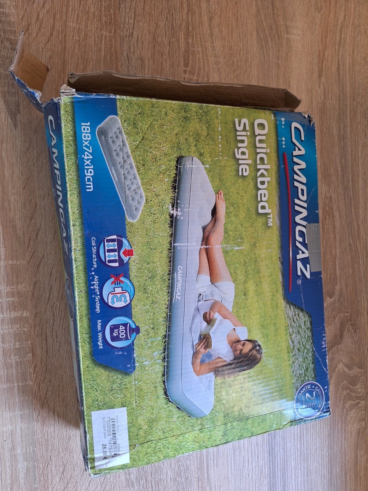 Campingaz Quickbed Single Luchtbed 188x74x19cm, Ophalen, Nieuw, 1-persoons