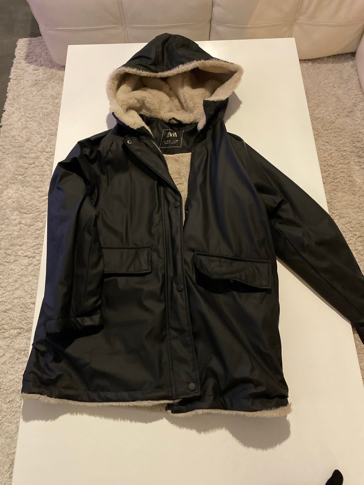 Zara winterjas met teddy voering maat 152 (11-12 jaar), Kinderen en Baby's, Ophalen of Verzenden, Zo goed als nieuw, Jongen of Meisje