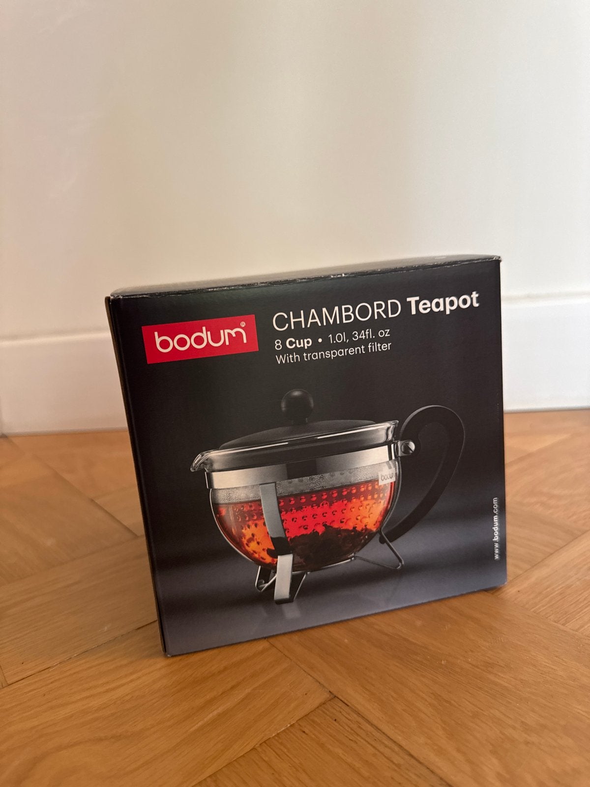 Bodum Chambord Theepot 1 liter - Zo goed als nieuw, Theepot/fluitketel, Ophalen, Zo goed als nieuw, Bodum