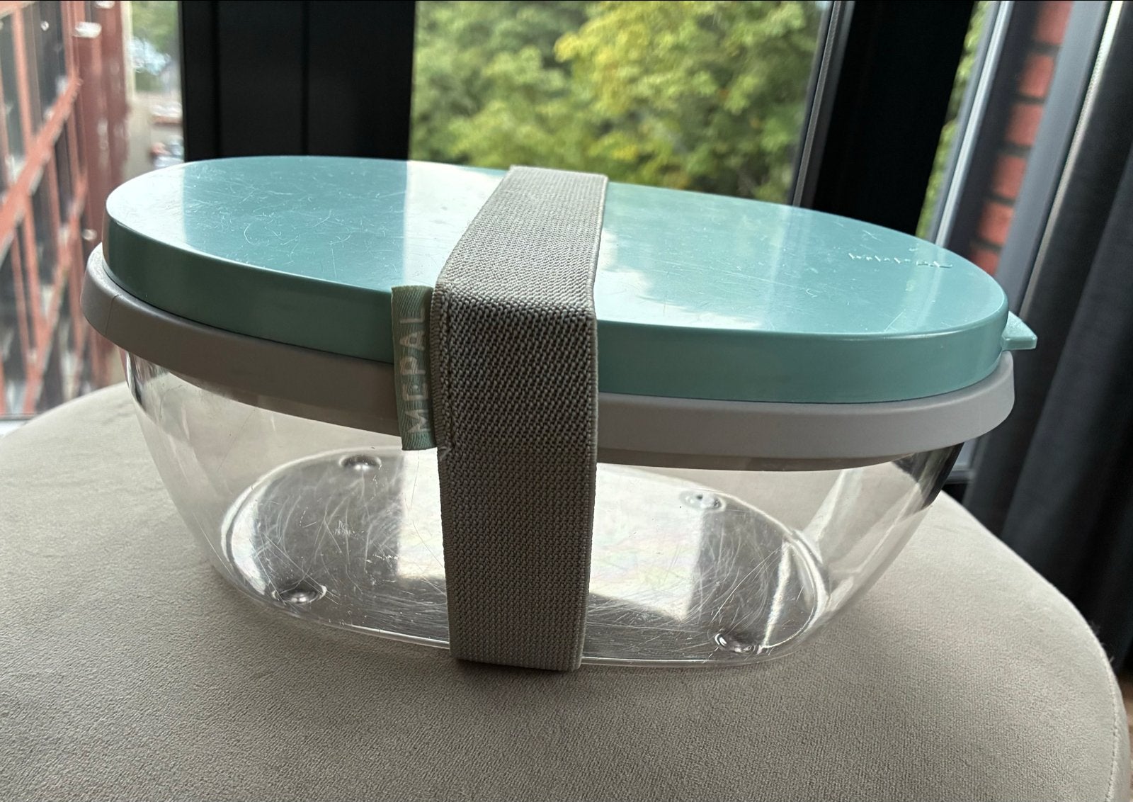 Extra grote Mepal Lunchpot Ellipse Duo - Nordic Green, Kunststof, Ophalen of Verzenden, Zo goed als nieuw, Groen
