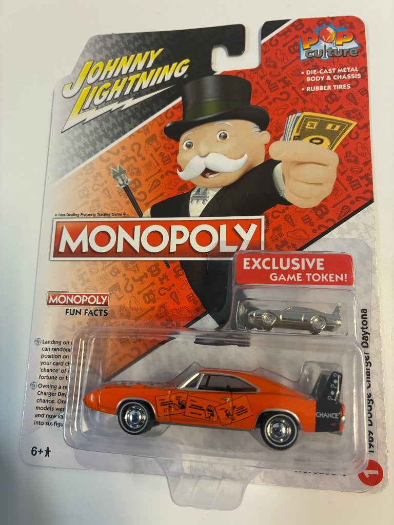 89197: Dodge Charger Daytona + Monopoly Token - 1969 - 1:64, Auto, Nieuw, Ophalen of Verzenden, Oskar-Jäger-Strasse 173_K4, 50825 Köln, Germany