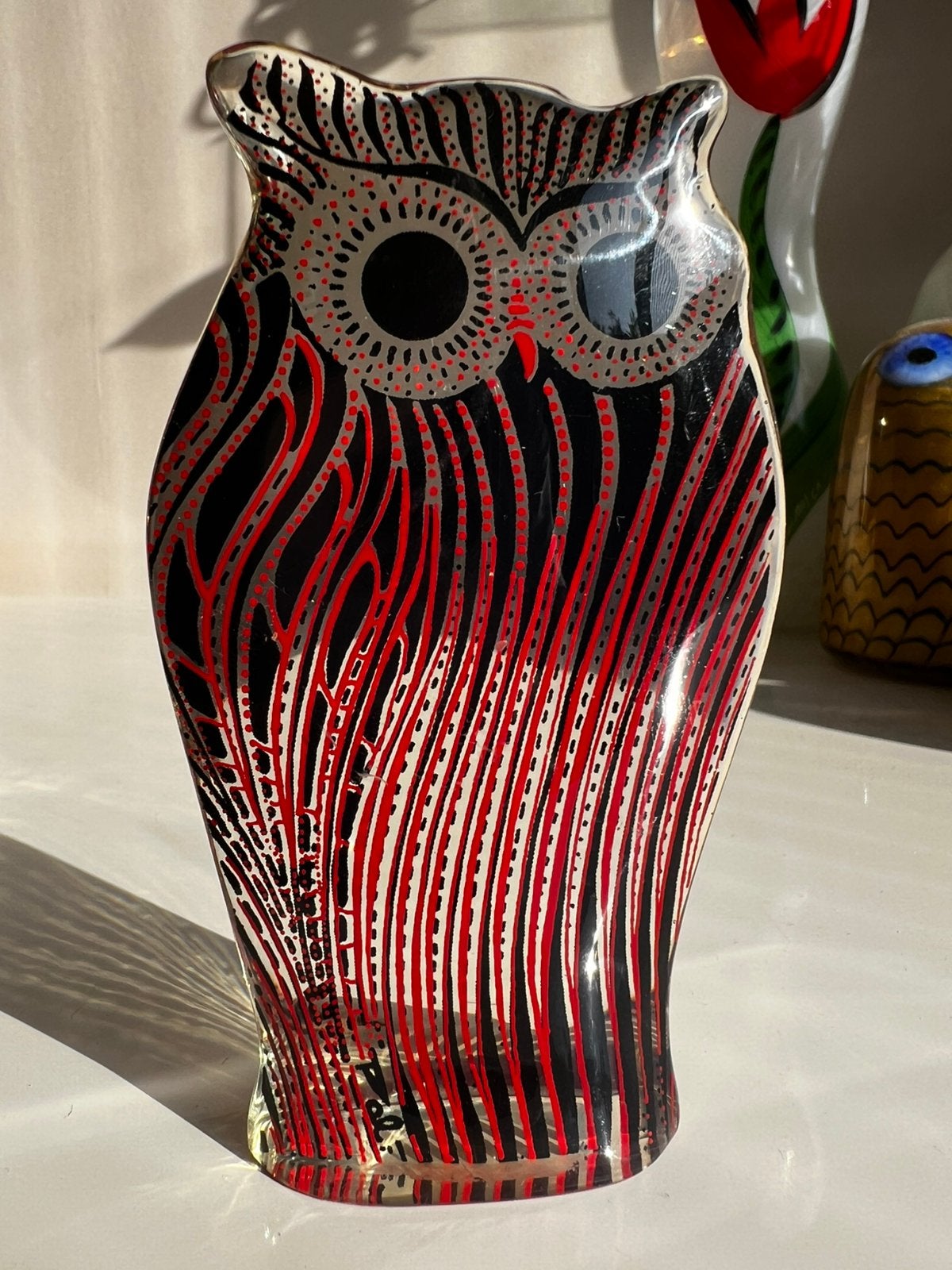 Vintage Lucite Abraham Palatnik Uil Op-Art Gekleurd 70’s, Ophalen of Verzenden, Object, Kunststof