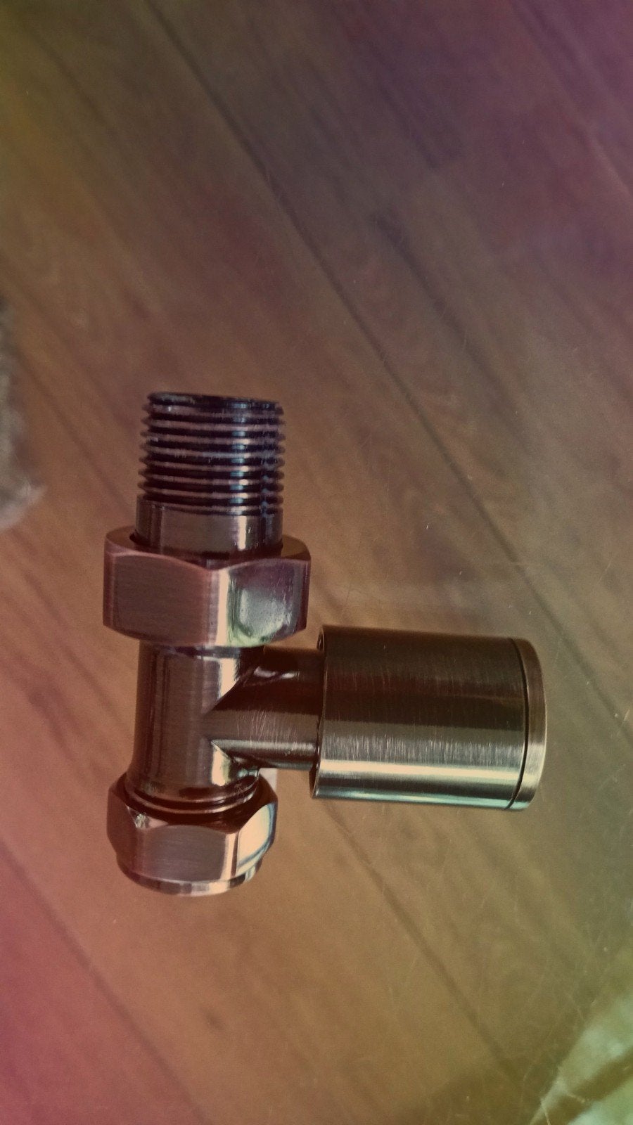 2x Radiatorkraan recht geborsteld brons Hudson Reed, Doe-het-zelf en Verbouw, Verwarming en Radiatoren, Minder dan 30 cm, Radiator