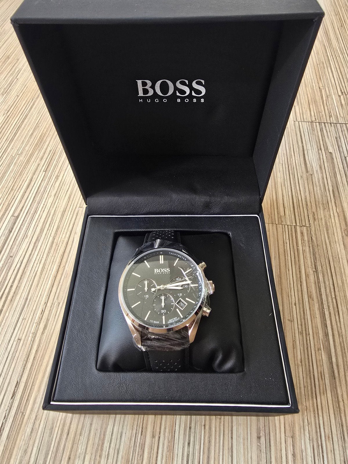 Nieuw Hugo Boss Horloge - Chronograaf Zwart/Zilver, Zwart, Nieuw, Ophalen of Verzenden, Waterdicht