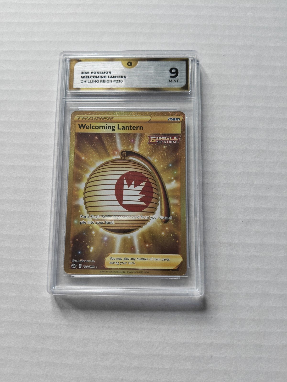 Pokémon Welcoming Lantern #230 Global Grading, Ophalen of Verzenden, Zo goed als nieuw, Losse kaart
