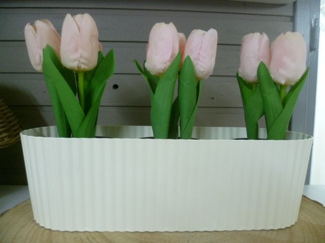 Ikea 3 roze kunstplant tulpen in decoratie bloempot, Ophalen, Binnen, Roze, Kunstplant